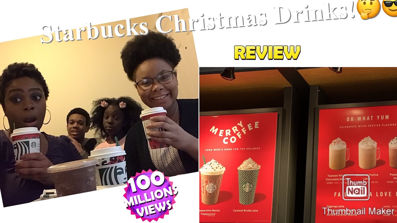 Trying Starbucks Christmas Drinks| Hy-Vee Starbucks - YouTube