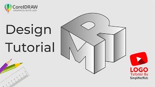 Isometric Logo of MR Logo Design using 5 Design Tools