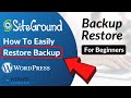 SiteGround Backup Restore WordPress Website (Tutorial For Beginners)