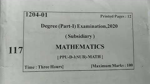 BSc part 1 Maths previous years question paper | Patliputra University | Mighty Akash #ppu