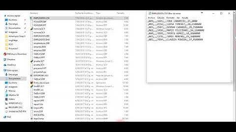 Exportar contenido de una tabla de datos a un archivo texto.