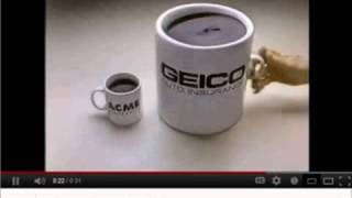 Geico Mug Commercial backwards