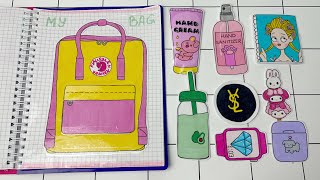 [🌸paper diy🌸] Back to school 🎒✏️ My bag | asmr 종이놀이 tutorial 학교로 돌아가다