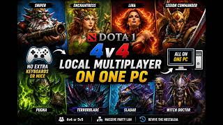Dota 1 on One Pc: How to Play with 8 Players in Split Screen screenshot 5
