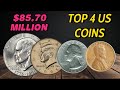 Most Valuable U.S. Coins 1944 Penny 1987 Quarter 1995 Half Dollar & 1776-1976 Dollar Worth BIG Money