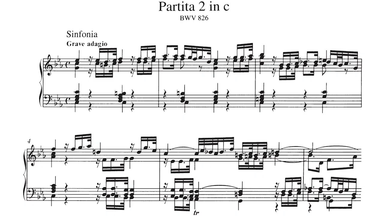 J. S. Bach - Partita in C Minor, BWV 826, Harpsichord & Sheet Music