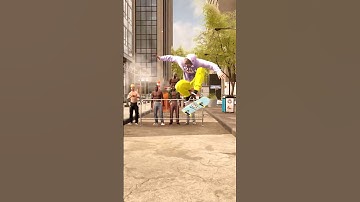 Fakie Late Backfoot 360 Flip over a Street Gap in New York City in Session (Skate Sim) 🤯 #shorts
