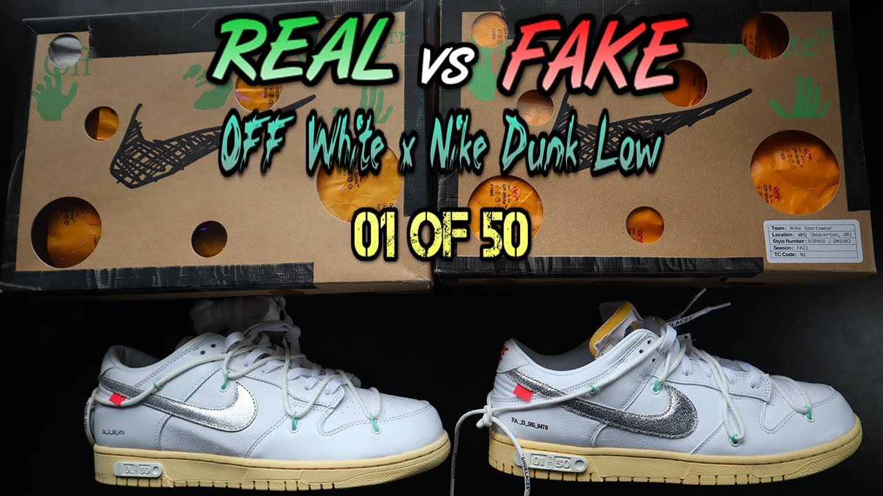 REAL vs FAKE: Off White Nike Dunk \