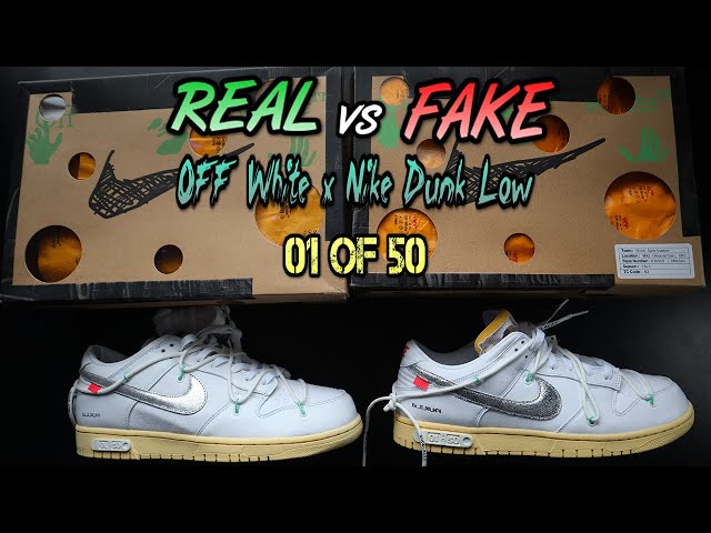 REAL vs FAKE: Off White Nike Dunk Lot 1 of 50 