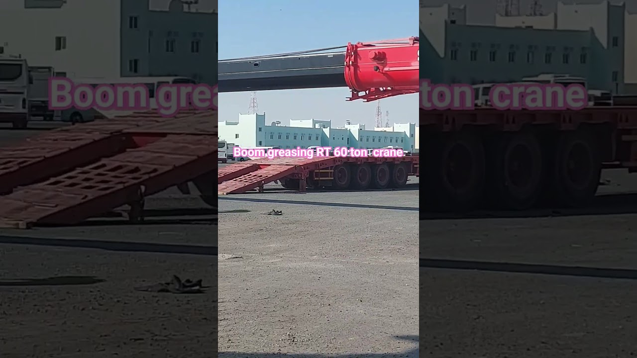 Boom greasing RT 60 ton  crane 