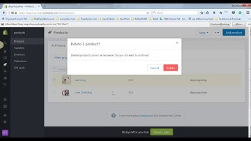 Shopify Tutorial - How to delete products in shopify - Marc
