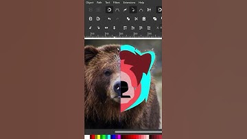 How to Turn a Bear Image Into a Mascot Logo Design Using Inkscape #Shorts