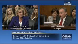Tim Kaine Questions Betsy DeVos, Senate Confirmation Hearing, 1/17/17