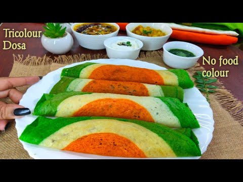 Tricolour Dosa | तिरंगा डोसा | dosa recipe | tricolour recipe | independence & republic day recipes