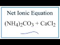 Net Ionic Equations and Ionic Charges