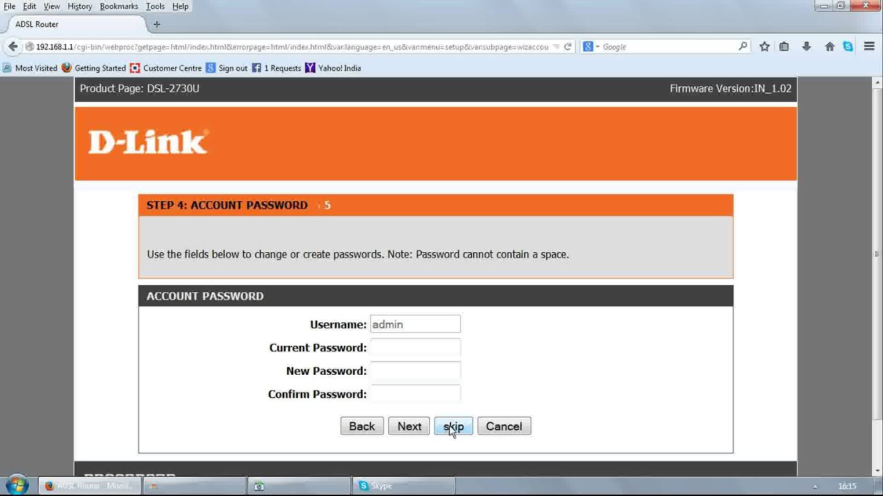 DLINK DSL2730U modem configuration YouTube