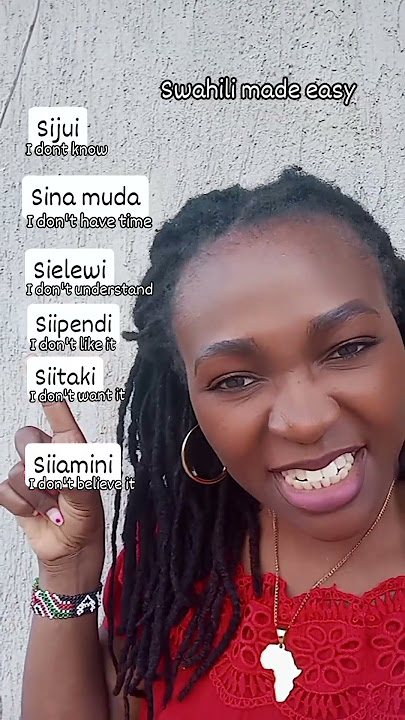 Swahili made easy. Learn Swahili the easy way with me everyday ...#swahililessons #swahili #english