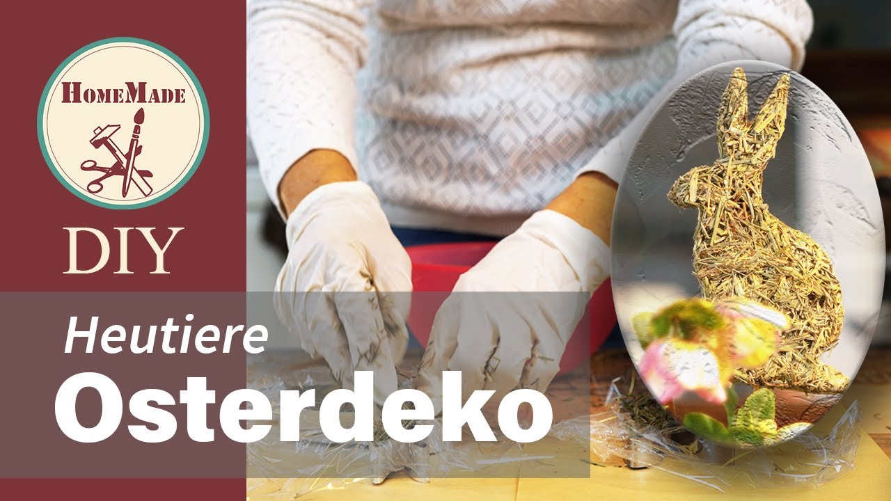 Osterdeko | Frühlingsdeko | Tiere aus Heu oder Ostergras selber machen | Making hay animals | DIY