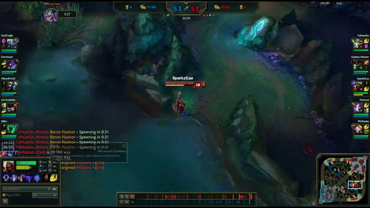 Zed - Two Penta's one game - Low Platinum elo.