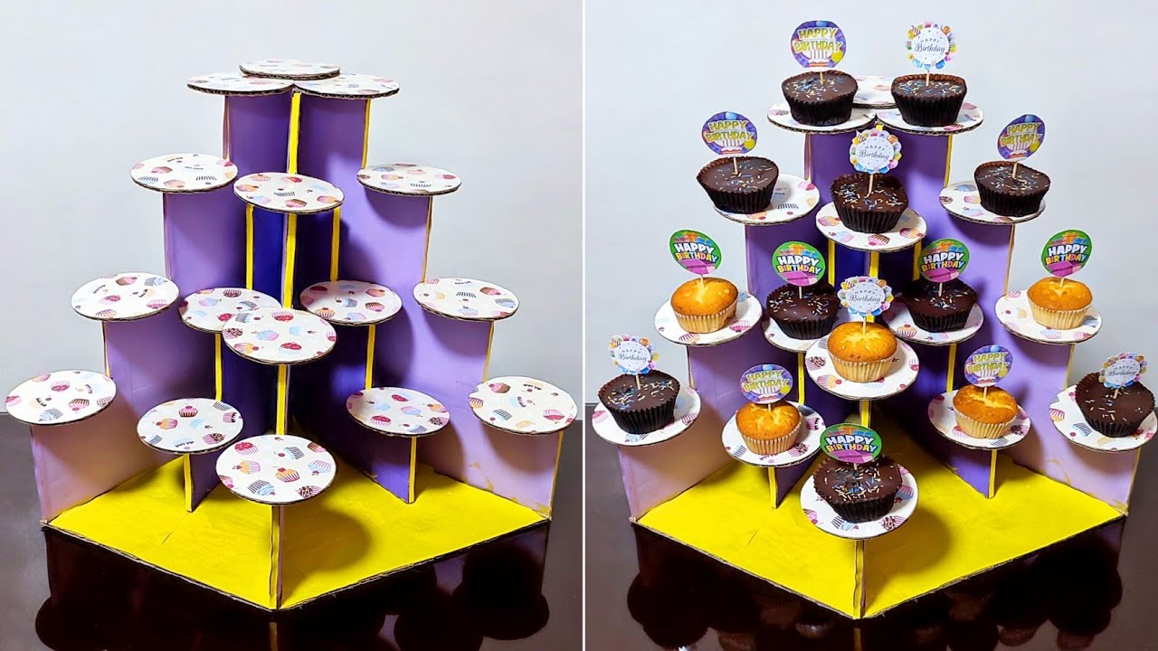 3 Tier Disposable Cupcake Stand – Bisou Online