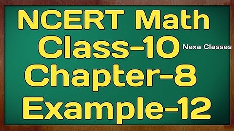 Example 12 Chapter 8 (Trigonometry) Class 10th Math