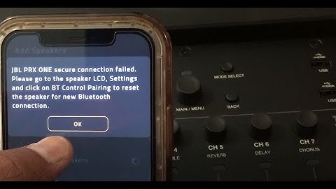 How to FIX  - JBL PRX ONE Secure Connection FAILED - EASY FIX