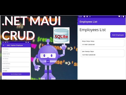 CRUD .NET MAUI APP USING SQLITE....HOW TO CREATE .NET MAUI APP CRUD OPERATION USING SQLITE DATABASE