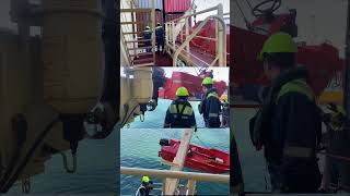 Rescue boat launching #shorts #merchantnavy #ship #mariners #ocean #sea #views #indianvlogger