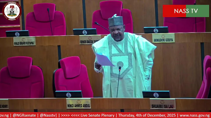 LIVE SENATE PLENARY THURSDAY,  4TH 0F DECEMBER, 2025.