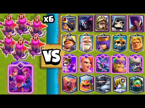 Видео: 6 ARQUERAS EVOLUCIONADAS vs TODAS LAS CARTAS | Clash Royale