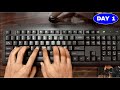 Learn english typing in 10 days  day 1  free typing lessons  touch typing course tech avi