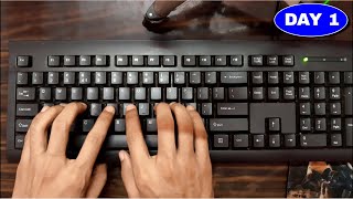 Learn English Typing in 10 Days - (Day 1) | Free Typing Lessons | Touch Typing Course| Tech Avi