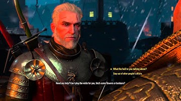 The Witcher 3: Dijkstra tries to convince Geralt to tell Triss to stay
