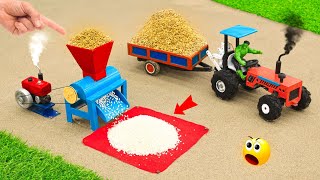 diy mini tractor making mini rice processing machine | mini rice mill machinery @sanocreator