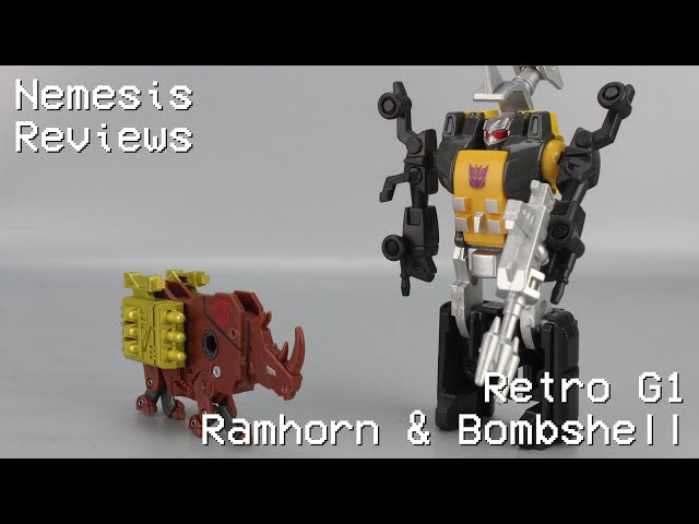 Hasbro Transformers - Retro 40° Anniversario G1 - Bombshell E Ramhorn, Giocattoli Da Collezione