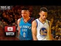 Stephen Curry vs Russell Westbrook Game 1 Duel Highlights 2016 WCF Warriors vs Thunder - EPIC!