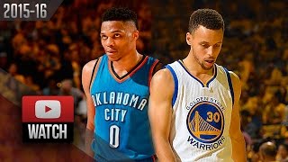 Stephen Curry vs Russell Westbrook Game 1 Duel Highlights 2016 WCF Warriors vs Thunder - EPIC!