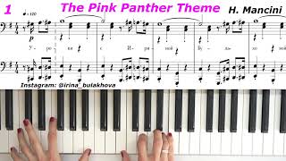 РОЗОВАЯ ПАНТЕРА на пианино Ноты The Pink Panther Theme Easy Piano Tutorial Sheet Music How to play