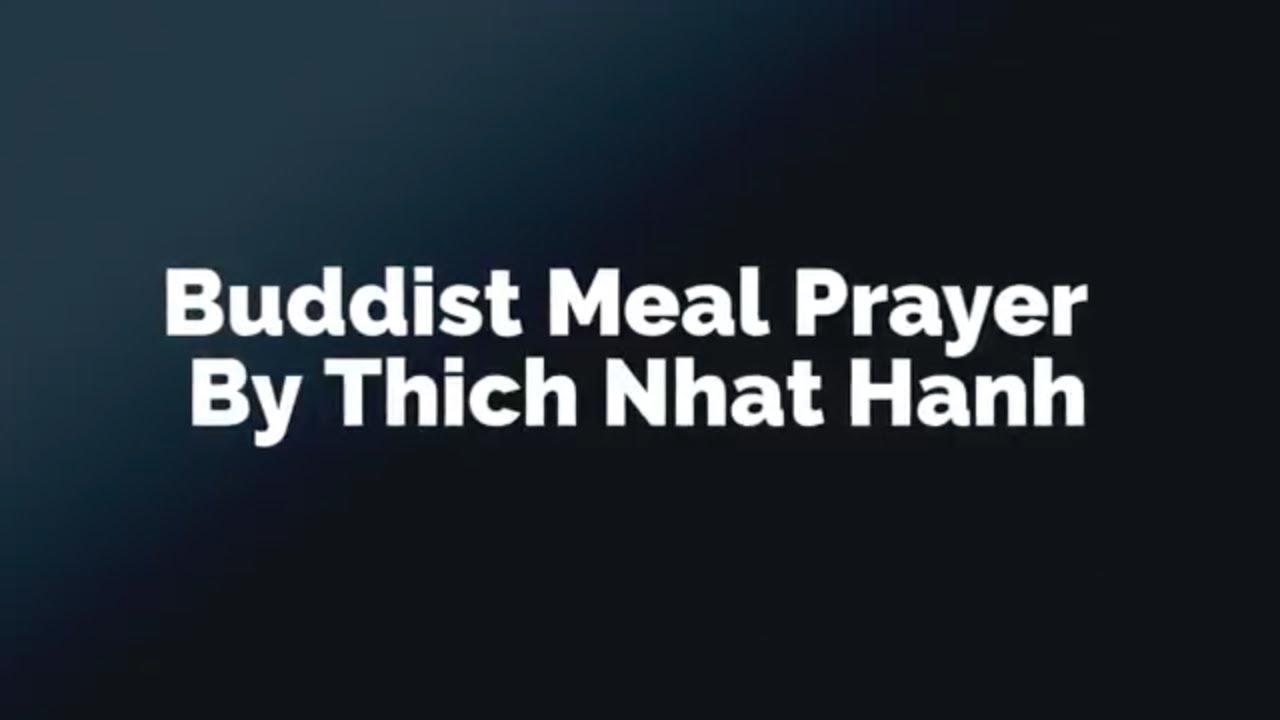 Buddhist Meal Prayer YouTube