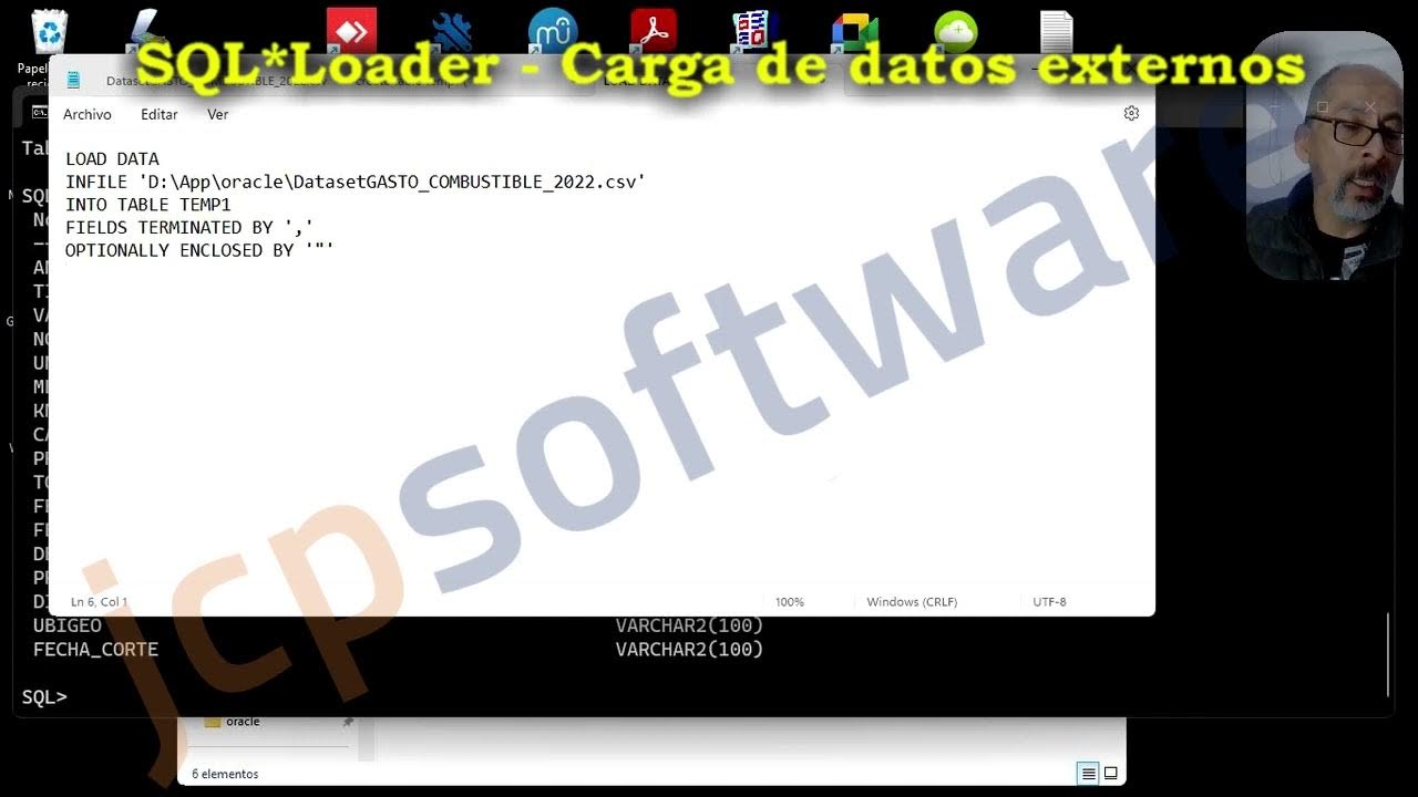 Cargar datos con oracle sql loader youtube