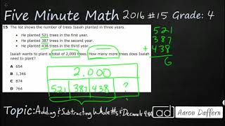 4th Grade STAAR Practice Adding and Subtracting Whole Numbers and Decimals (4.4A - #1)