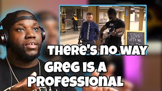 Video thumbnail of ""I swear I'm not a professional singer" (Greg sings "Creep") | Reaction"