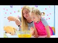 Maggie Pretend Play with Healthy Food and Exercise for Kids