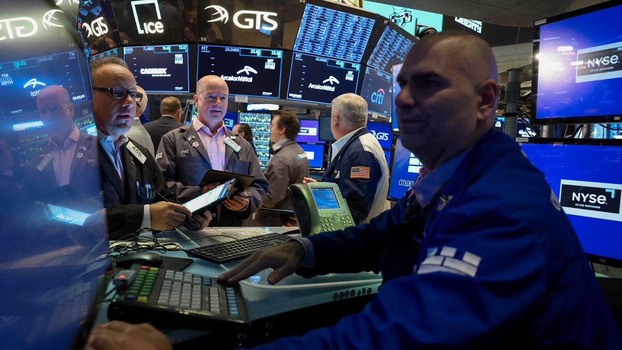 [3분증시] 뉴욕증시, 국채 금리 급등에 일제 하락…테슬라 시외서 10% 급등 / 연합뉴스TV (YonhapnewsTV)