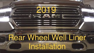 2019 Ram 1500  Rear Wheel Well Liner Installation