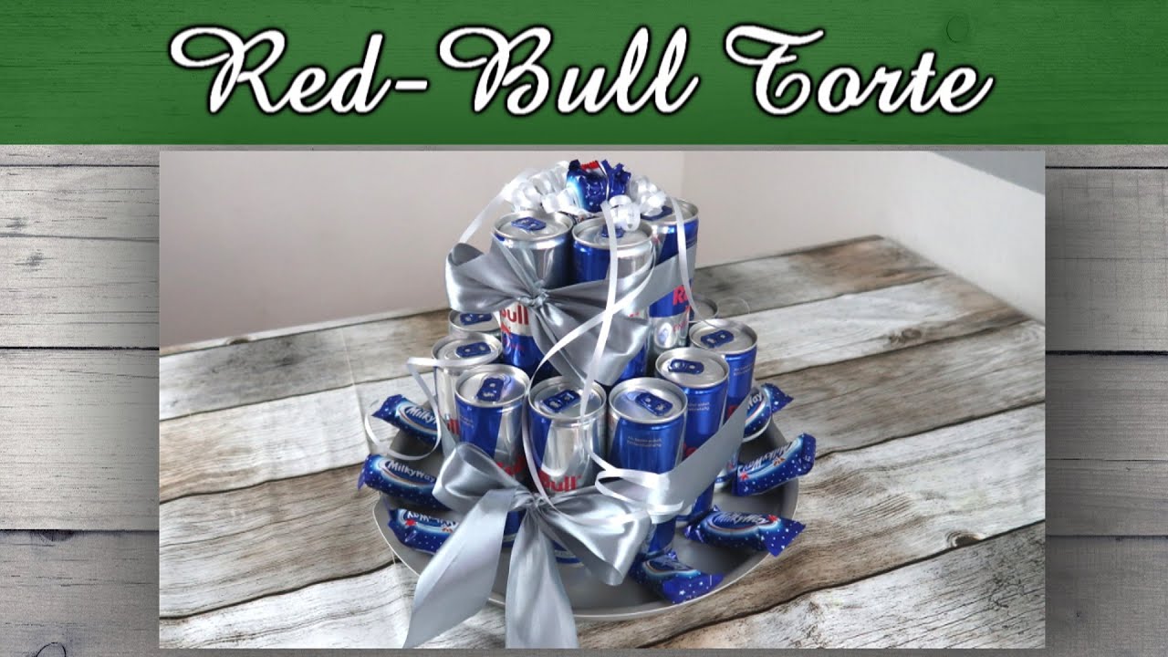 Red Bull Torte Geschenkidee zum 18. Geburtstag Geburtstagsbeschenk