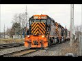 RAILREEL Screaming SD40&#39;s Wheeling &amp; Lake Erie Willard Ohio Mar 3 2024