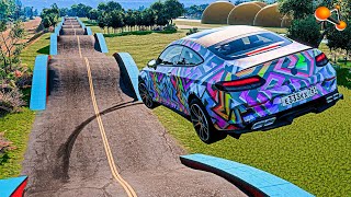 Vehicles Vs Wave Road - Beamng Drive