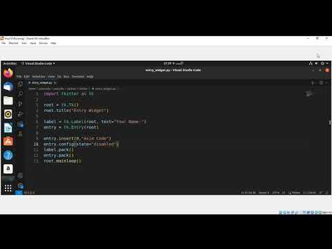Python Tkinter Entry Widget - YouTube