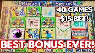 My BEST Bonus Ever on Pharaoh's Fortune! screenshot 3